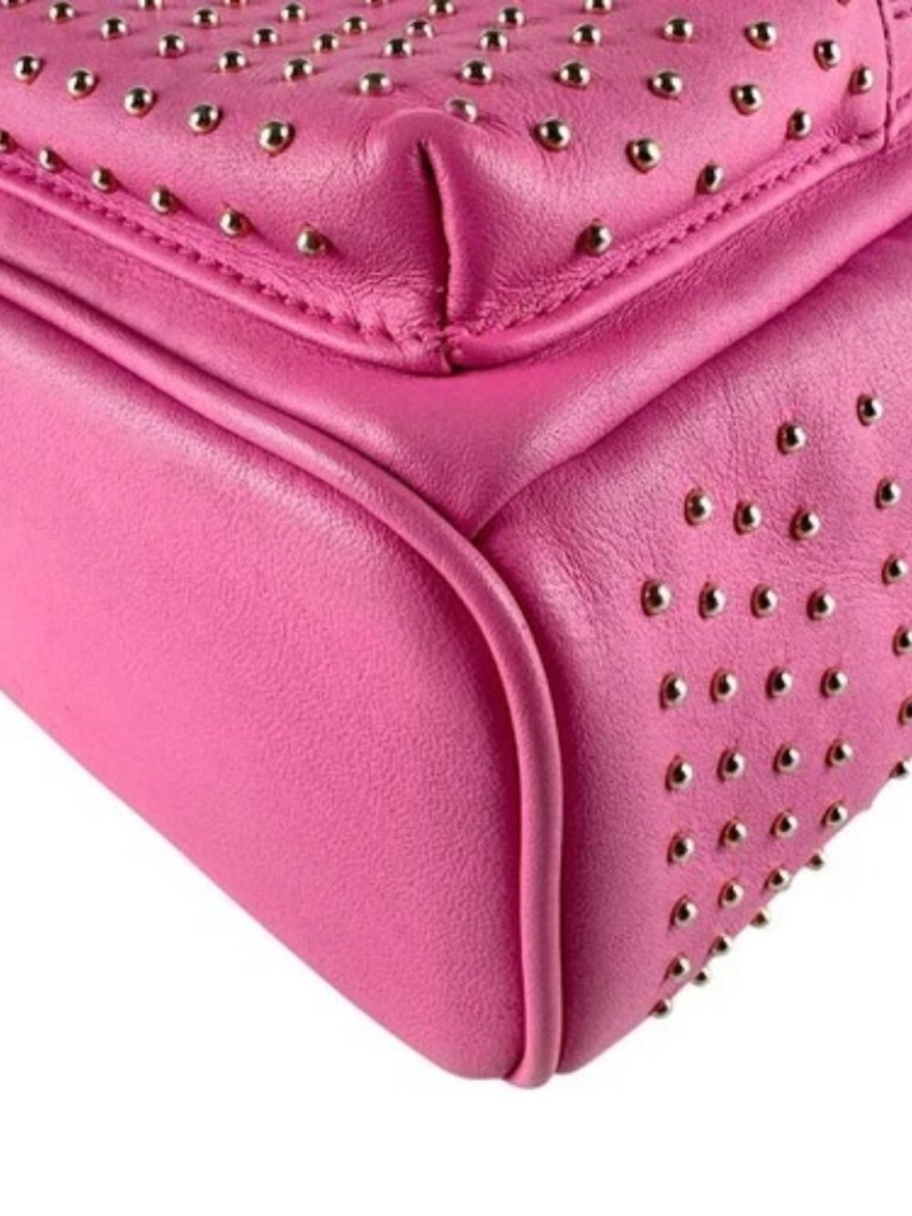 Auth MCM Backpack Pink/Gold Leather/Metal - z9383 - Picture 9 of 13